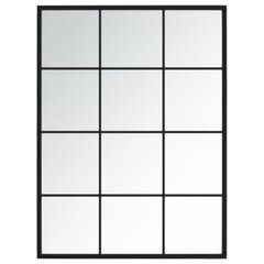 vidaXL seinapeegel, must, 80 x 60 cm, metall цена и информация | Подвесные зеркала | kaup24.ee