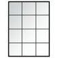 vidaXL seinapeegel, must, 80 x 60 cm, metall hind ja info | Peeglid | kaup24.ee