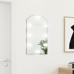 vidaXL peegel LED-tuledega 70x40 cm, klaas, kaarega цена и информация | Зеркала | kaup24.ee