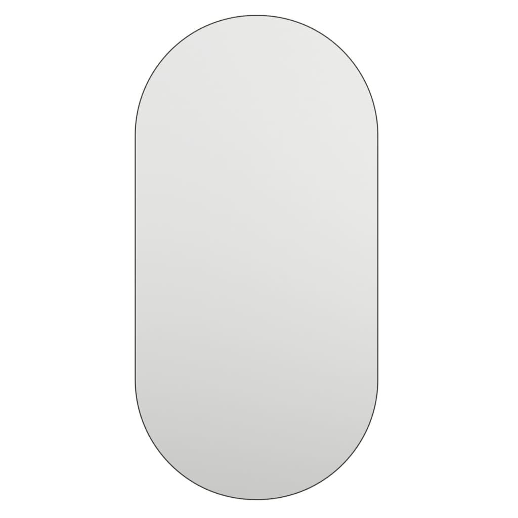 vidaXL peegel LED-tuledega 60x30 cm, klaas, ovaalne hind ja info | Peeglid | kaup24.ee
