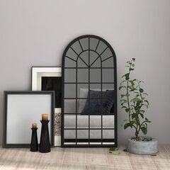 vidaXLpeegel, must, 90x45 cm, raud, toas kasutamiseks цена и информация | Зеркала | kaup24.ee