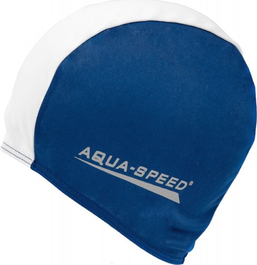 Aqua-Speed 15 091 ujumismüts, sinine/valge, polüester hind ja info | Ujumismütsid | kaup24.ee