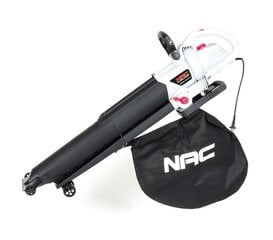 NAC VBE300A-AS-WS-CH Electric leaf blower 3000 W 270 km/h Black, White цена и информация | Пылесосы для сбора листьев, измельчители веток, очистители тротуарной плитки | kaup24.ee