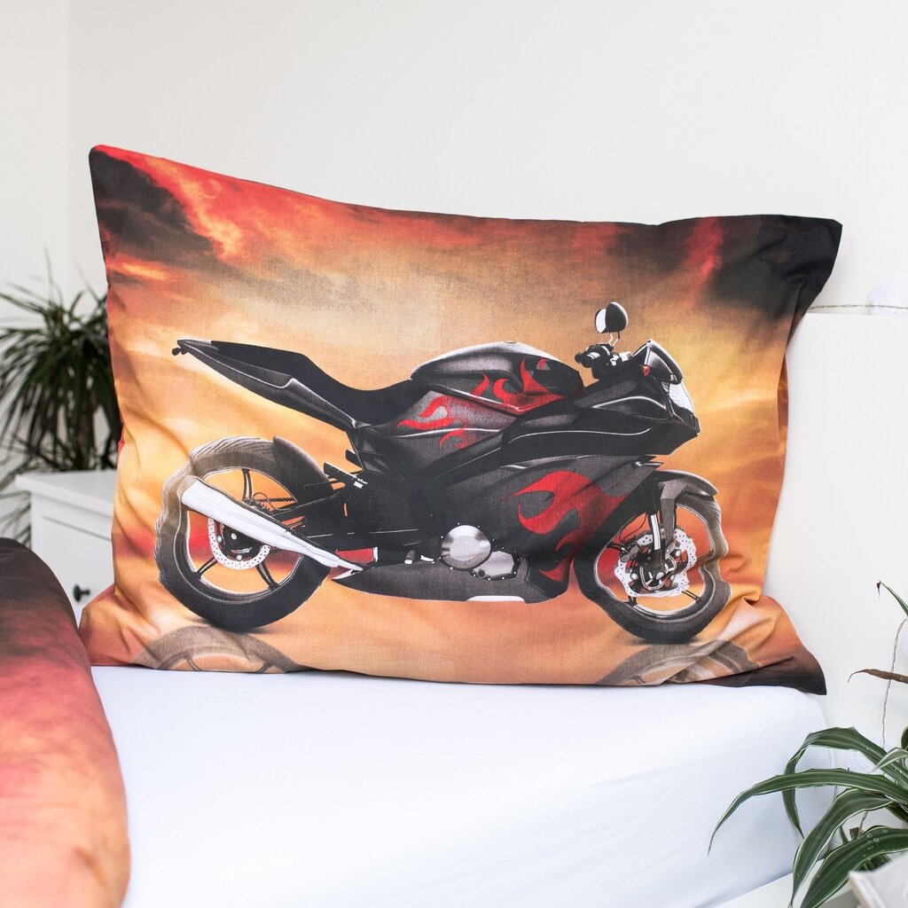 Voodipesukomplekt Motorbike, 140 x 200 cm + padjapüür 70 x 90 cm цена и информация | Beebide ja laste voodipesu | kaup24.ee