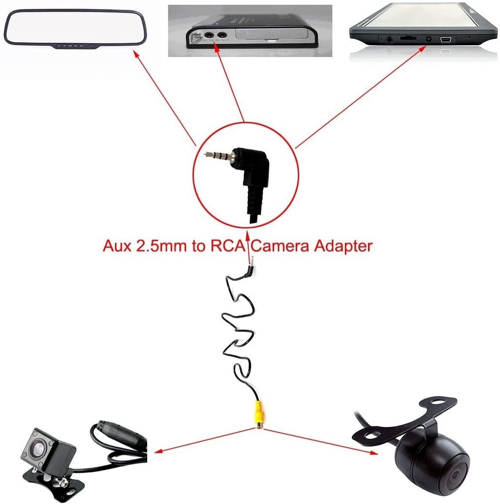 Adapter Aux 2,5 mm RCA Female цена и информация | Turvasüsteemid ja 12V seadmed | kaup24.ee