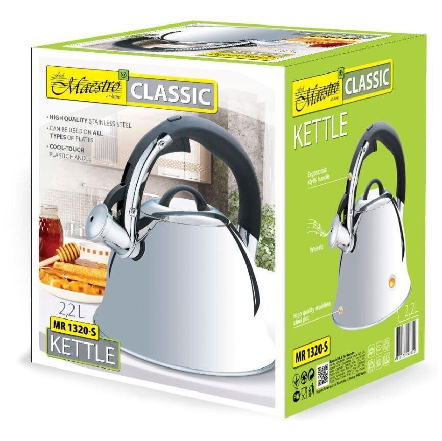 Non-electric kettle Maestro MR-1320-S Silver 2,2 L цена и информация | Kohvikannud, teekannud | kaup24.ee
