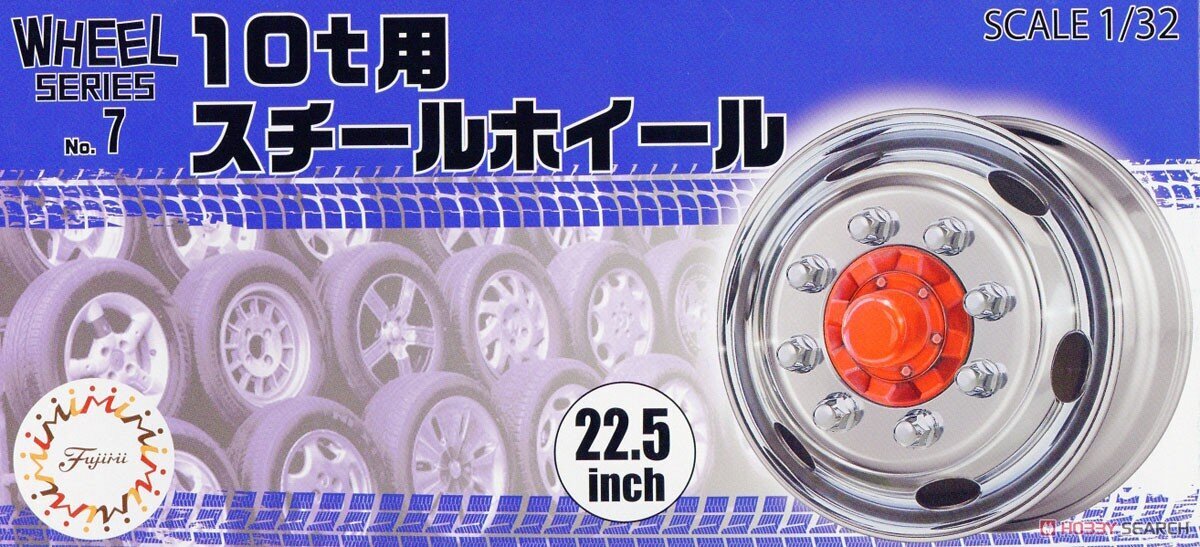 Liimitav mudel Fujimi Wheel-07 Steel Wheel for 10t 22.5inch 1/24, 193489 hind ja info | Liimitavad mudelid | kaup24.ee