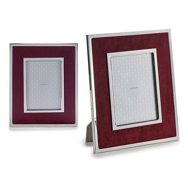 Pildiraam photo frame 18 x 13 cm, suede/aluminium, chestnut brown цена и информация | Pildiraamid | kaup24.ee