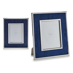 Pildiraam photo frame 20 x 15 cm, velvet/steel, dark blue/silver hind ja info | Pildiraamid | kaup24.ee