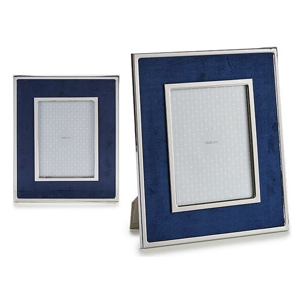 Pildiraam photo frame 20 x 15 cm, velvet/steel, dark blue/silver цена и информация | Pildiraamid | kaup24.ee