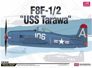 Сборная модель для склеивания Academy 12313 F8F-1/2 USS Tarawa 1/48 цена и информация | Склеиваемые модели | kaup24.ee