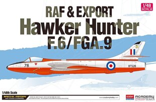 Сборная модель для склеивания Academy 12312 RAF & Export Hawker Hunter F.6/FGA.9 1/48 цена и информация | Склеиваемые модели | kaup24.ee