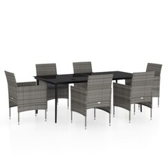 Комплект мебели для столовой, 9 предметов, серый цена и информация | Комплекты уличной мебели | kaup24.ee