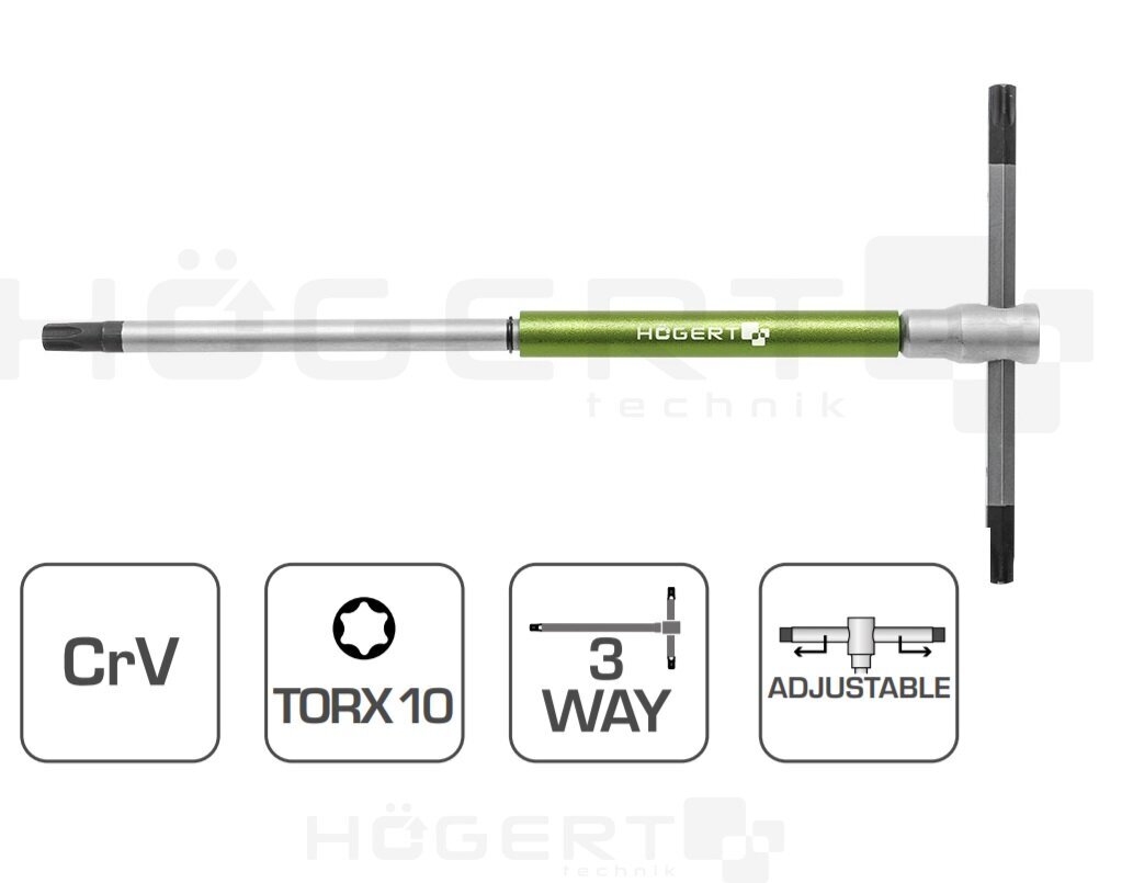 Torx T20 T-mutrivõti Hogert, HT1W862 цена и информация | Käsitööriistad | kaup24.ee