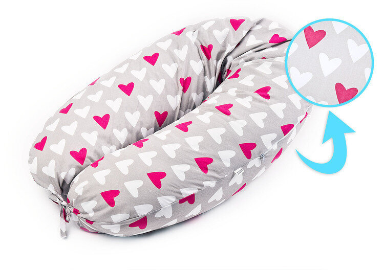 XL raseduspadi Sensillo roosad südamed hind ja info | Imetamispadjad | kaup24.ee