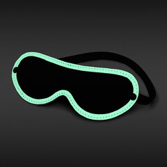 Повязка на глаза GLO Bondage blindfold green, чёрный цена и информация | БДСМ и фетиш | kaup24.ee