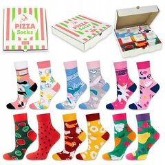 Soxo naiste sokkide komplekt pitsakarbi sees kingituse eest, 6 paari, 35-40 hind ja info | Lõbusad sokid | kaup24.ee