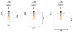 Rippuv laelamp lassi 20+25+30 cm цена и информация | Люстры | kaup24.ee