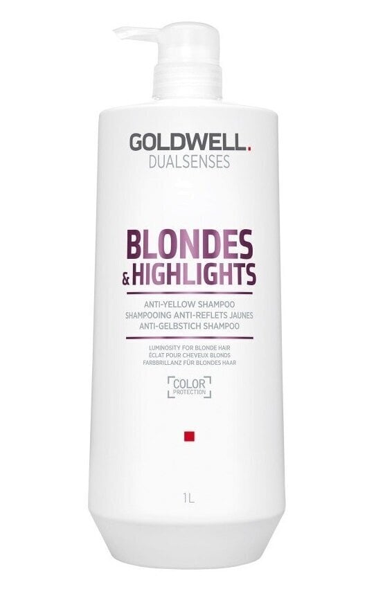 Goldwell Dualsenses Blondes & Highlights kollast tooni neutraliseeriv šampoon 1000 ml hind ja info | Šampoonid | kaup24.ee