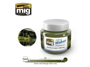 AMMO MIG - SLOW RIVER WATER, 250ml., AMIG2204 цена и информация | Принадлежности для рисования, лепки | kaup24.ee