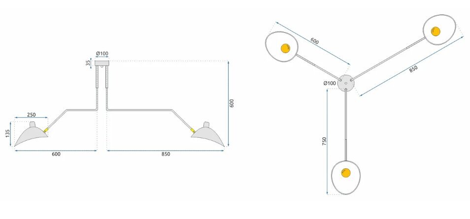 Must laelamp 3 app569-3c hind ja info | Rippvalgustid | kaup24.ee