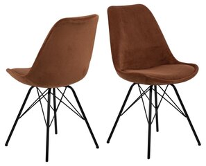 Комплект из 2 обеденных стульев Eris, коричневый цвет цена и информация | Стулья для кухни и столовой | kaup24.ee