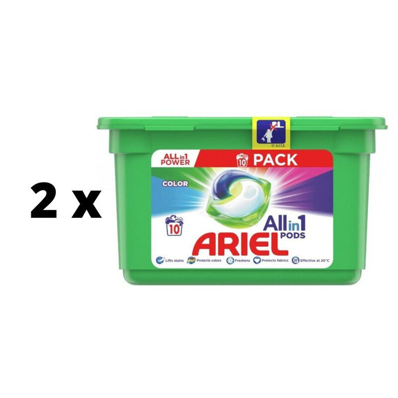 Pesukapslid Ariel Color, 10 tk. x 2 tk. pakett hind ja info | Pesuvahendid | kaup24.ee