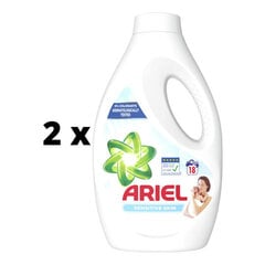 Жидкое моющее средство Ariel Sensitive, 18 стирок по 2 шт. упаковка цена и информация | Моющие средства | kaup24.ee