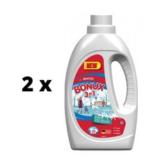 Жидкое моющее средство Bonux White, Polar Ice Fresh, 1,1л./20 стирок по 2 шт. упаковка цена и информация | Средства для стирки | kaup24.ee