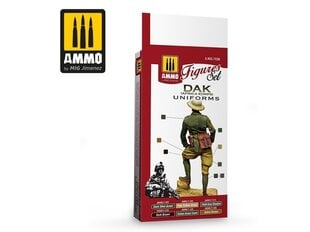 Набор акриловых красок Ammo Mig Mig Dak Uniforms Afrika Korps Figures, 7038 цена и информация | Принадлежности для рисования, лепки | kaup24.ee