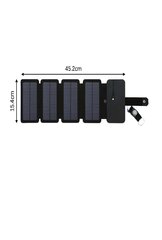 Портативное складное солнечное зарядное устройство мощностью 8 Вт, 5 В, 2,1 А, USB цена и информация | Зарядные устройства Power bank | kaup24.ee