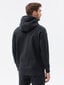 Meeste pullover-hoodie Ombre B1313, must цена и информация | Meeste pusad | kaup24.ee