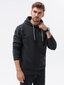 Meeste pullover-hoodie Ombre B1313, must цена и информация | Meeste pusad | kaup24.ee