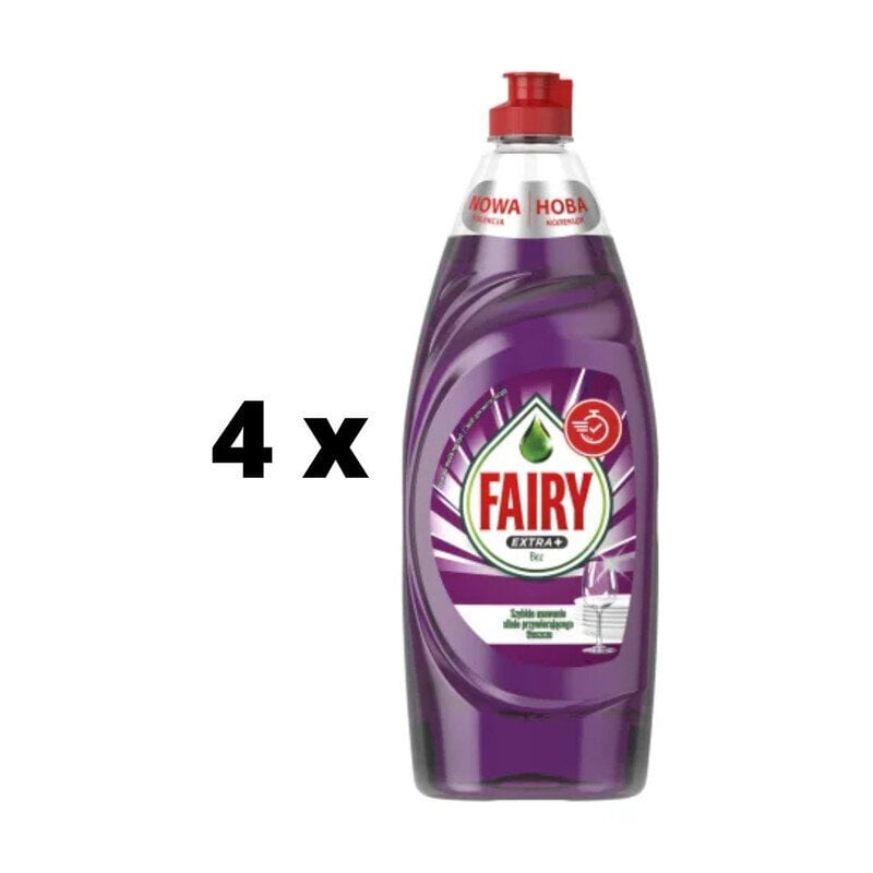 Nõudepesuvahend Fairy Lilac Supercore, 650 ml x 4 tk. pakett hind ja info | Nõudepesuvahendid | kaup24.ee