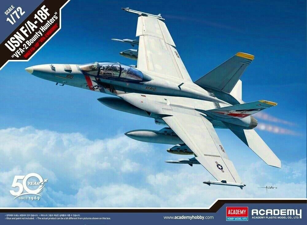 Liimitav mudel Academy 12567 USN F/A-18F VFA-2 Bounty Hunters mõõtkavas 1/72 цена и информация | Liimitavad mudelid | kaup24.ee