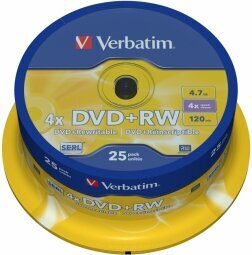 USB-andmekandja Verbatim 43489, 4,7GB, DVD+RW hind ja info | Vinüülplaadid, CD, DVD | kaup24.ee