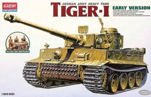 Модель для склеивания  Academy 13264 TIGER-I WWII TANK EARLY-EXTERIOR MODEL 1/35 цена и информация | Склеиваемые модели | kaup24.ee