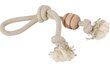 ZOLUX WILD MIX Rope toy with a handle and a wooden disc цена и информация | Mänguasjad koertele | kaup24.ee