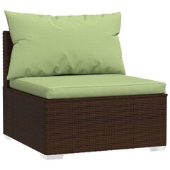 Садовый комплект с подушками, из 6 частей, коричневый цена и информация | Комплекты уличной мебели | kaup24.ee
