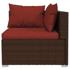 Садовый набор с подушками, 6 частей, коричневый цена и информация | Комплекты уличной мебели | kaup24.ee