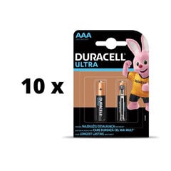 Patareid Duracell Ultra AAA, 2 tk x 10 tk hind ja info | Patareid | kaup24.ee