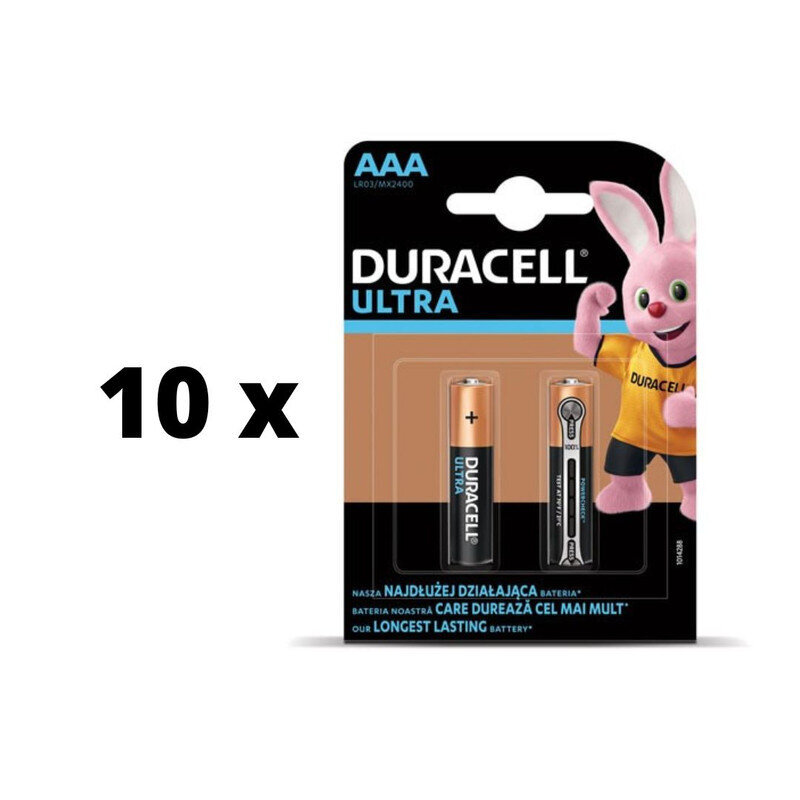 Patareid Duracell Ultra AAA, 2 tk x 10 tk цена и информация | Patareid | kaup24.ee