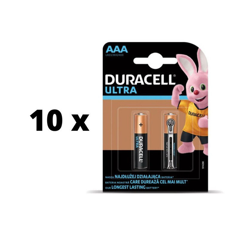 Patareid Duracell Ultra AAA, 2 tk x 10 tk hind ja info | Patareid | kaup24.ee