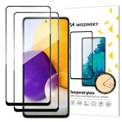 Wozinsky 2x Tempered Glass Full Glue Super Tough Screen Protector Full Coveraged with Frame Case Friendly for Samsung Galaxy A72 4G black цена и информация | Ekraani kaitsekiled | kaup24.ee