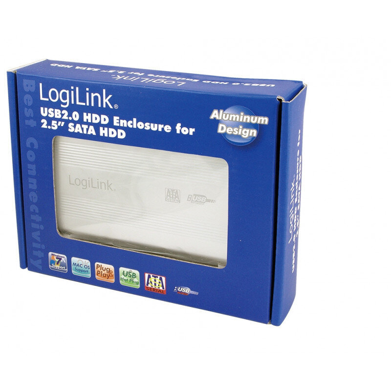 Väline kõvaketas LogiLink UA0041A Enclosure 2.5 Inch S-ATA HDD USB 2.0 hind ja info | Välised kõvakettad (SSD, HDD) | kaup24.ee