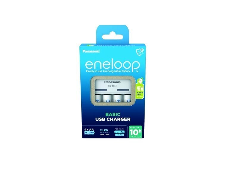 Laadija Panasonic Eneloop K-KJ61MCD40USB, 2,25 tundi hind ja info | Laadijad fotoaparaatidele | kaup24.ee