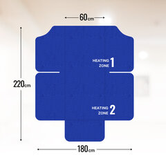 Двузонное термоодеяло для обертывания, термоодеяло, одеяло с подогревом, EcoSapiens Infralight 220х180 см цена и информация | Согревающие приборы | kaup24.ee