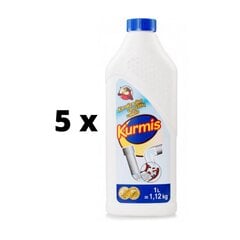 Kanalisatsioonitorude puhastusvahend Kurmis, vedel, 1 l x 5 tk цена и информация | Очистители | kaup24.ee