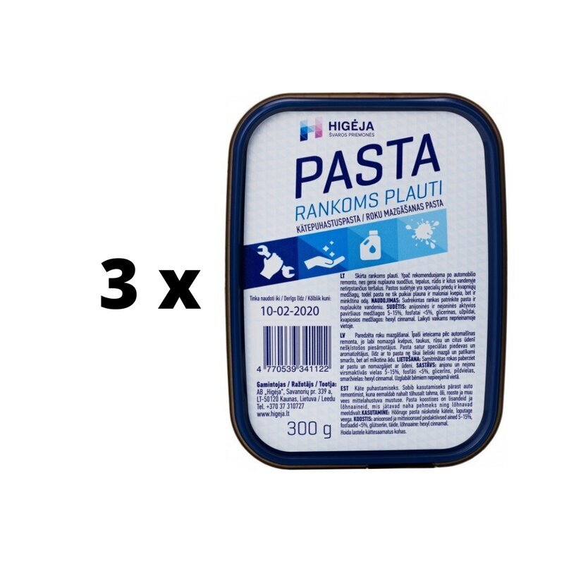 Kätepesupasta Higeja, 300 g x 3 tk цена и информация | Puhastusvahendid | kaup24.ee