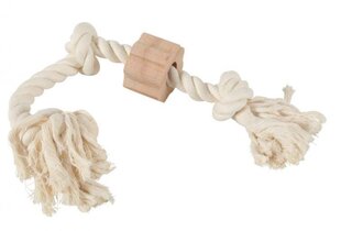 ZOLUX WILD A rope toy, 3 knots, with a wooden disc цена и информация | Игрушки для собак | kaup24.ee